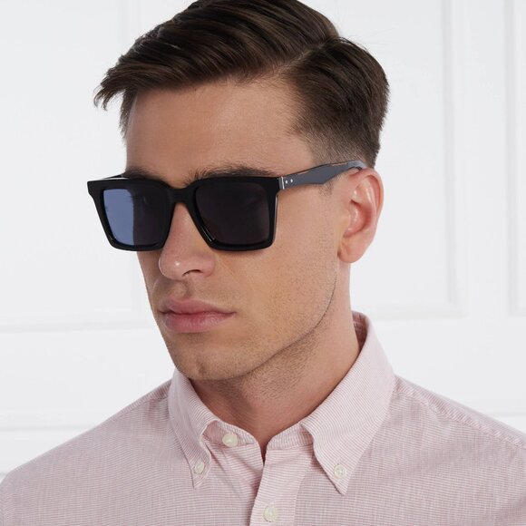 Tommy Hilfiger TH2067/S 0807 T4 Sunglasses Black Square Frame, Silver Lenses - Picture 2 of 11